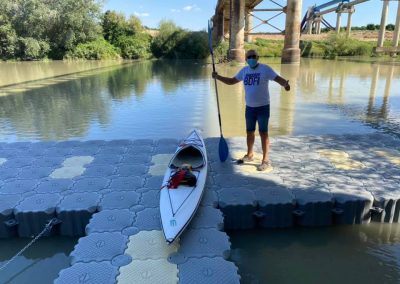 Ponton d’embarquement de kayak sur le Guadalquivir – Palma de Rio – Espagne 2022