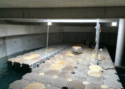 Plateforme de travail dans une cuve de station d’épuration – Le Bourget