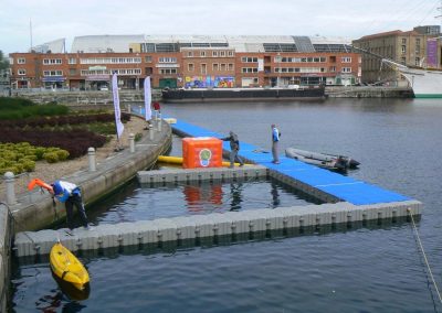 Ponton de départ session de natation Triathlon – Dunkerque – Depuis 2010