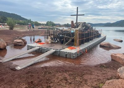 Ponton technique pour tournage de film – Lac du Salagou