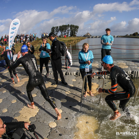 Ponton Spécial pour triathlon – Triathlon BayMan – Mont Saint Michel – Depuis 2022