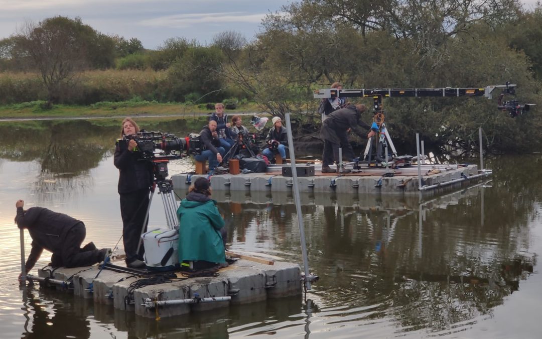 Ponton technique pour tournage de cinéma