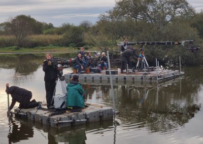 Ponton technique pour tournage de cinéma