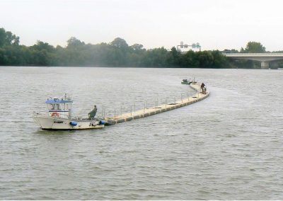 Ponton fluvial BTP sur la Loire – Île de Héron – Nantes – 2010