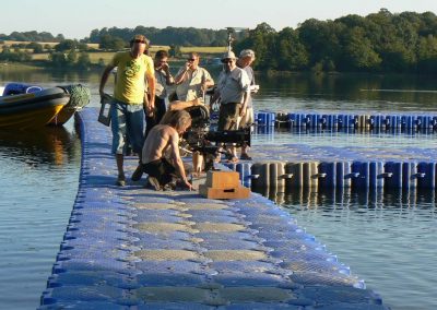 Ponton cinéma pour tournage film « Mr Nobody » – Lac de l’Eau d’Heure – Belgique – 2007