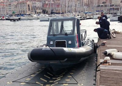 Base à bateau pour les Affaires Maritimes de 9 m x 3,5 m – Marseille – 2015