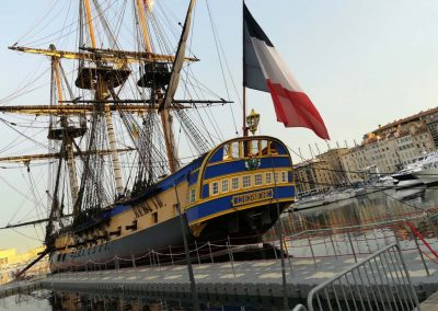 Ponton d’embarquement – Voilier Hermione – Vieux Port de Marseille – 2018