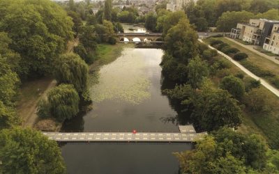 Réfection du Pont Neuf à Châteauroux : deux passerelles et un échafaudage !