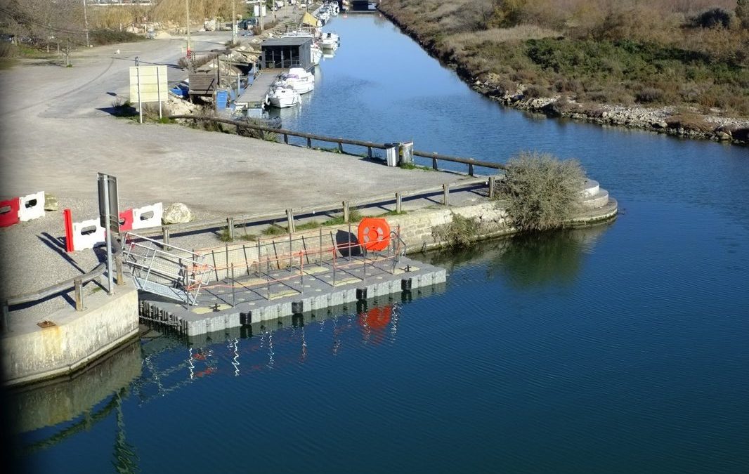 Ponton d’embarquement pour chantier BTP- Canal du Rhône à Sète – Carnon – 2022