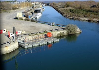Ponton d’embarquement pour chantier BTP- Canal du Rhône à Sète – Carnon – 2022