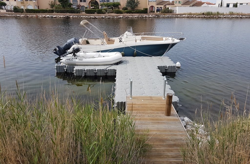 Ponton sur-mesure avec amarrage à sec – Client privé – Port Barcarès