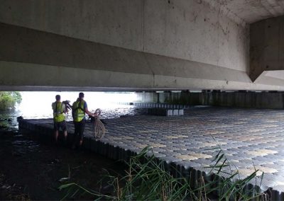 Ponton BTP – Renfort du pont de l’Autoroute A7 – Pont d’Isère – 2014