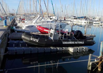 Base à bateau de 6,50 m x 2,5 m pour la Gendarmerie Maritime – Port Leucate – 2017