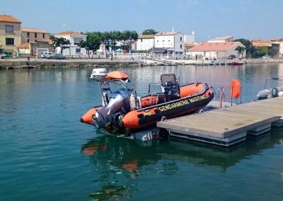 Base à bateau 6,5 m x 2,5 m – Gendarmerie Maritime – Port-la-Nouvelle – 2017