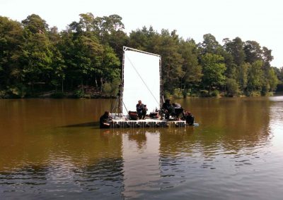 MARINEFLOOR - ponton de tournage d'un film - Rambouillet - 2013