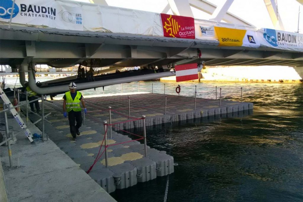 MARINEFLOOR - Platforme  pour travaux de réalisation du pont Carnot - Sète - 2019