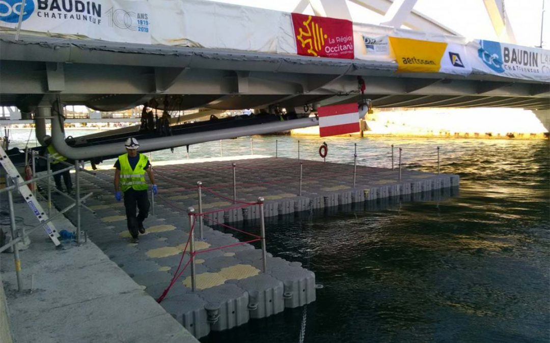 Plateforme flottante de travail – Pont Carnot – Sète – 2019