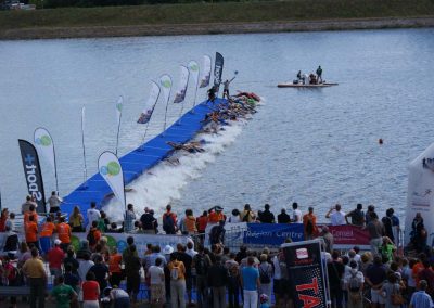 Ponton de départ session de natation Triathlon – Tours – 2010