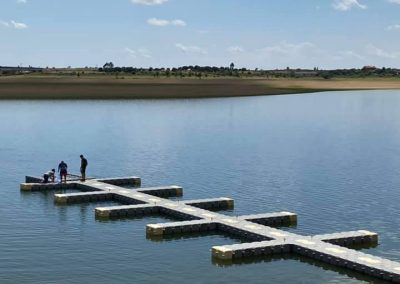 Port flottant temporaire pour 22 bateaux – Rio Esla – Zamora – Espagne