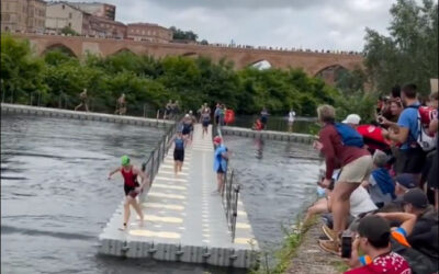 Urban Triathlon d’Albi 2025 : des plateformes flottantes au cœur de la compétition
